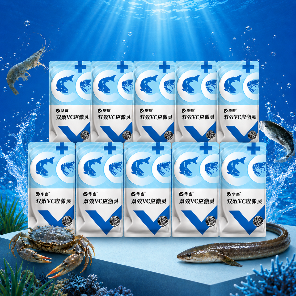 PETHEALER Serbuk Campuran Kolam 500g untuk Ikan Udang dan Tambak